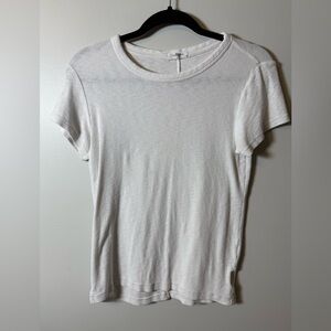 RAG & BONE | White Ribbed Tee Some Wash Wear